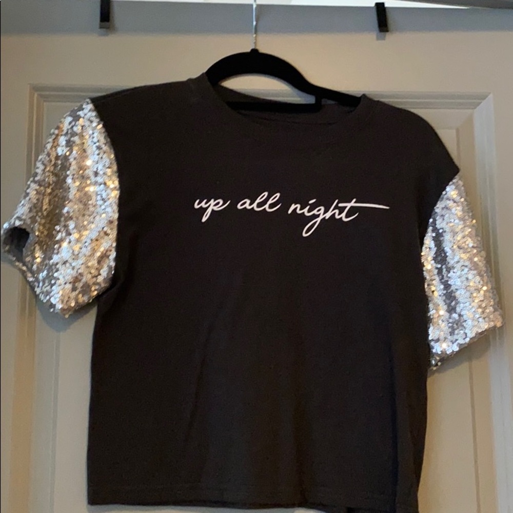 Sequin crop top